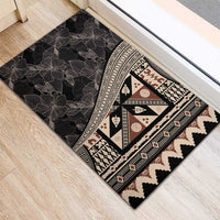 Bula Hibiscus Festival Rubber Doormat Fijian Masi Pattern Half Style LT03 - Polynesian Pride