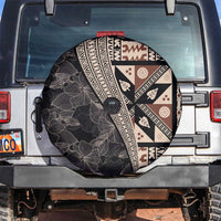 Bula Hibiscus Festival Spare Tire Cover Fijian Masi Pattern Half Style