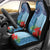 Fiji Day Car Seat Cover Tapa Pattern and Hibiscus Flower