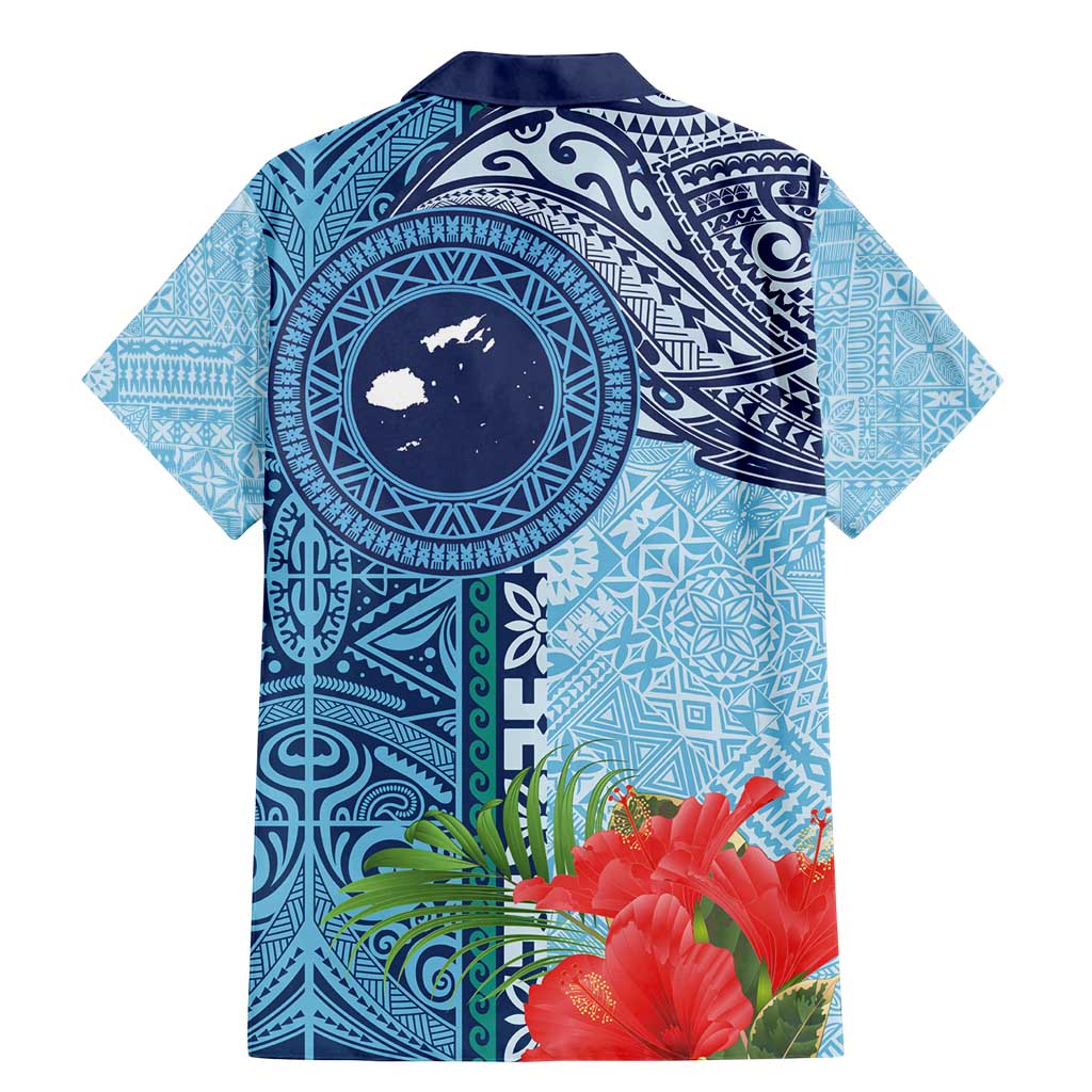 Fiji Day Family Matching Mermaid Dress and Hawaiian Shirt Tapa Pattern and Hibiscus Flower