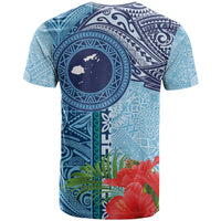 Fiji Day T Shirt Tapa Pattern and Hibiscus Flower LT03 - Polynesian Pride