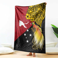 Papua New Guinea Independence Day Blanket Bird-of-Paradise with Map and Polynesian Pattern LT03 - Polynesian Pride