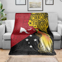 Papua New Guinea Independence Day Blanket Bird-of-Paradise with Map and Polynesian Pattern LT03 - Polynesian Pride