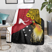 Papua New Guinea Independence Day Blanket Bird-of-Paradise with Map and Polynesian Pattern LT03 - Polynesian Pride