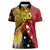 Papua New Guinea Independence Day Women Polo Shirt Bird-of-Paradise with Map and Polynesian Pattern