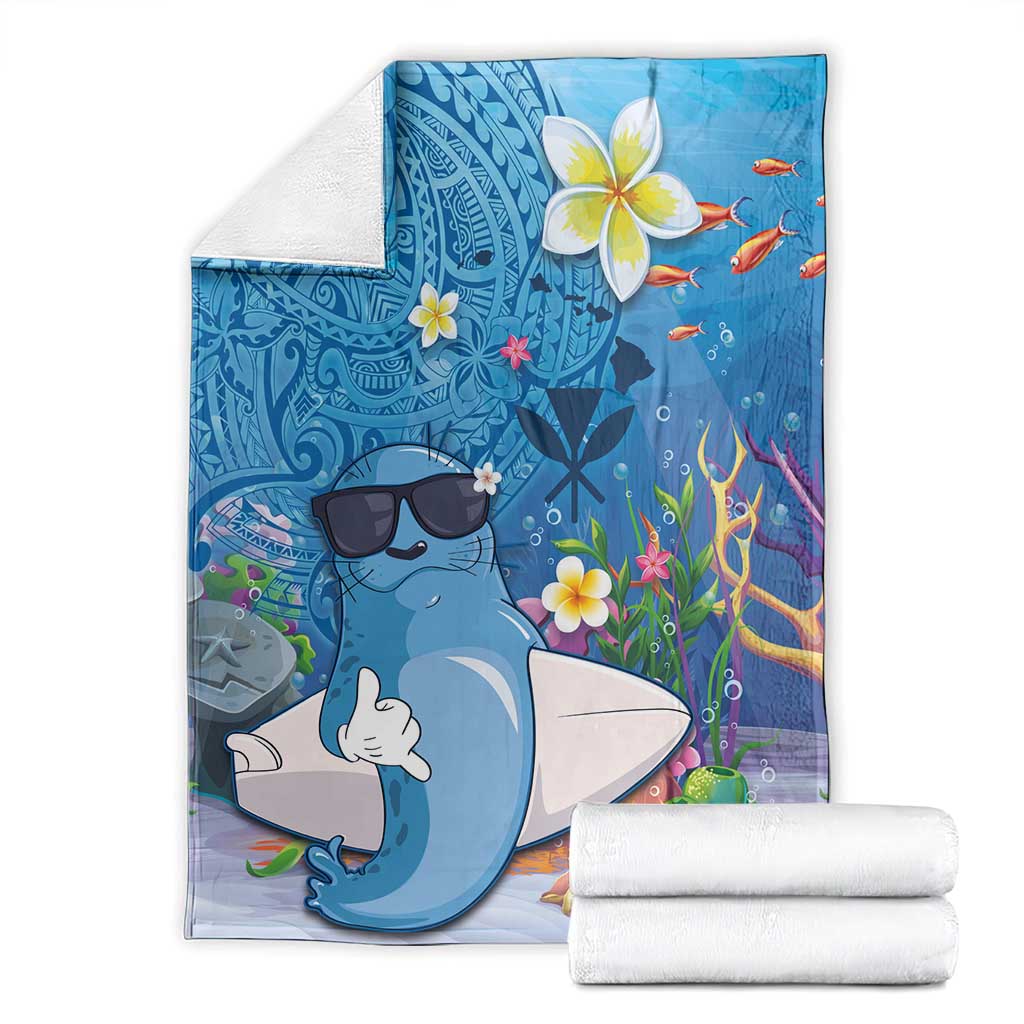 Aloha Hawaiian Monk Seal Blanket Polynesian Tattoo The Ocean and Undersea Vibe