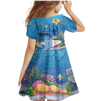 Aloha Hawaiian Monk Seal Family Matching Mermaid Dress and Hawaiian Shirt Polynesian Tattoo The Ocean and Undersea Vibe