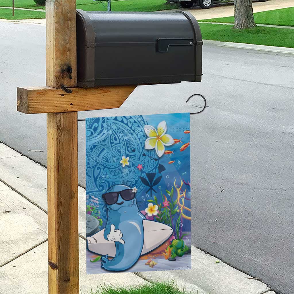 Aloha Hawaiian Monk Seal Garden Flag Polynesian Tattoo The Ocean and Undersea Vibe