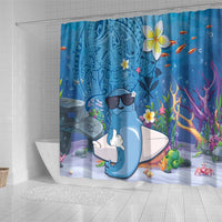 Aloha Hawaiian Monk Seal Shower Curtain Polynesian Tattoo The Ocean and Undersea Vibe LT03 - Polynesian Pride