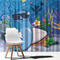 Aloha Hawaiian Monk Seal Window Curtain Polynesian Tattoo The Ocean and Undersea Vibe