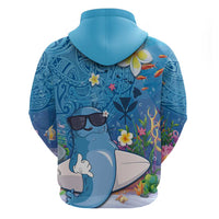 Aloha Hawaiian Monk Seal Zip Hoodie Polynesian Tattoo The Ocean and Undersea Vibe LT03 - Polynesian Pride