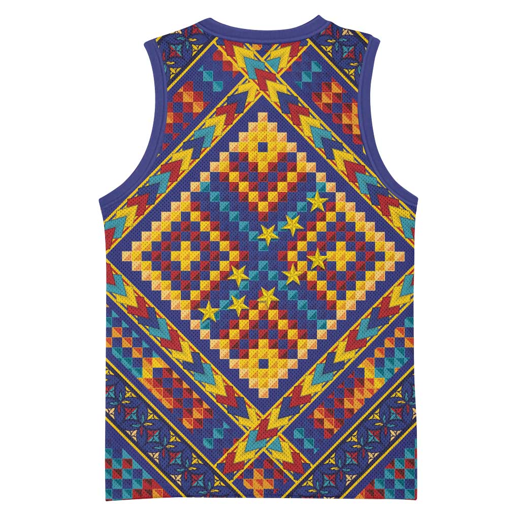 Kolose-Tuvalu Crochet Basketball Jersey with Polynesian and Pacific Tattoos LT03 - Polynesian Pride