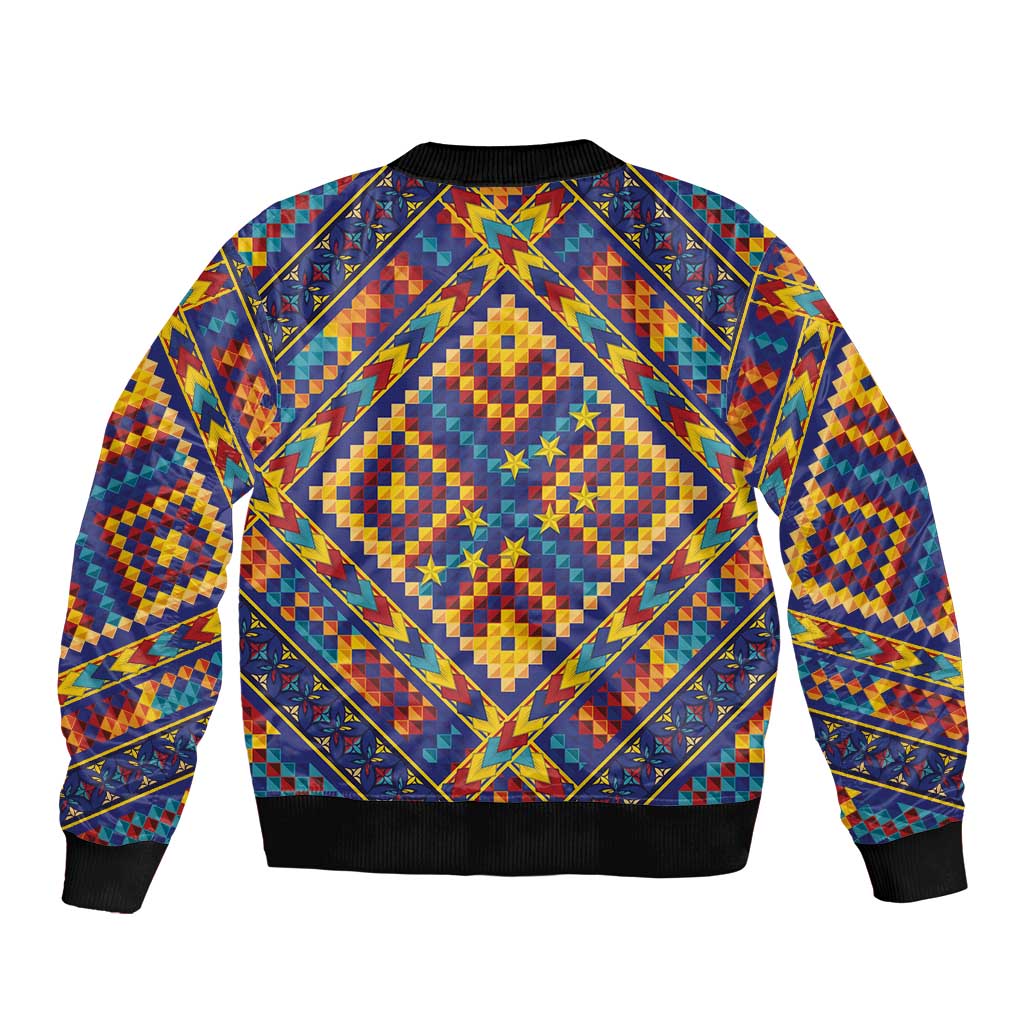 Kolose-Tuvalu Crochet Bomber Jacket with Polynesian and Pacific Tattoos - Polynesian Pride