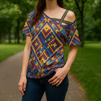 Kolose-Tuvalu Crochet Cross Shoulder Shirt with Polynesian and Pacific Tattoos LT03 - Polynesian Pride