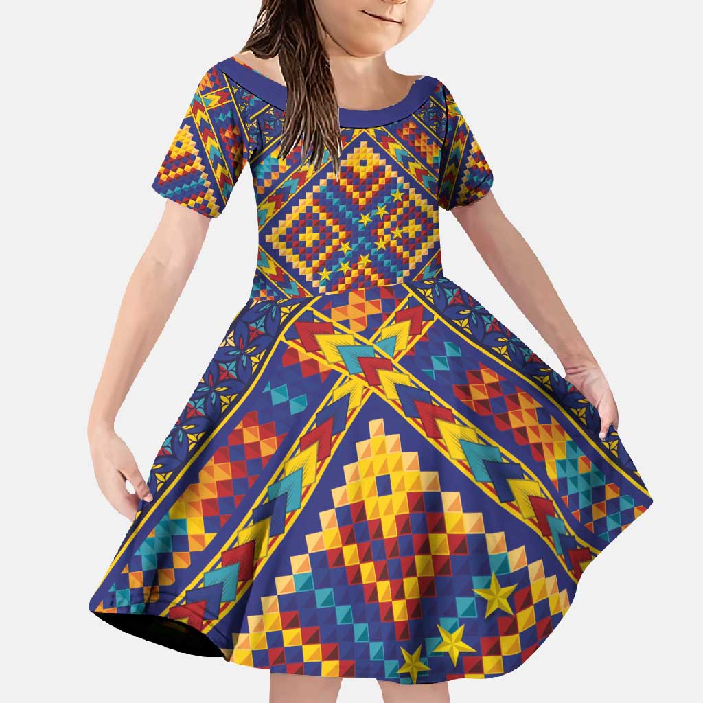 Kolose-Tuvalu Crochet Family Matching Long Sleeve Bodycon Dress and Hawaiian Shirt with Polynesian and Pacific Tattoos - Polynesian Pride