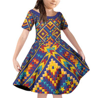 Kolose-Tuvalu Crochet Family Matching Off Shoulder Short Dress and Hawaiian Shirt with Polynesian and Pacific Tattoos - Polynesian Pride