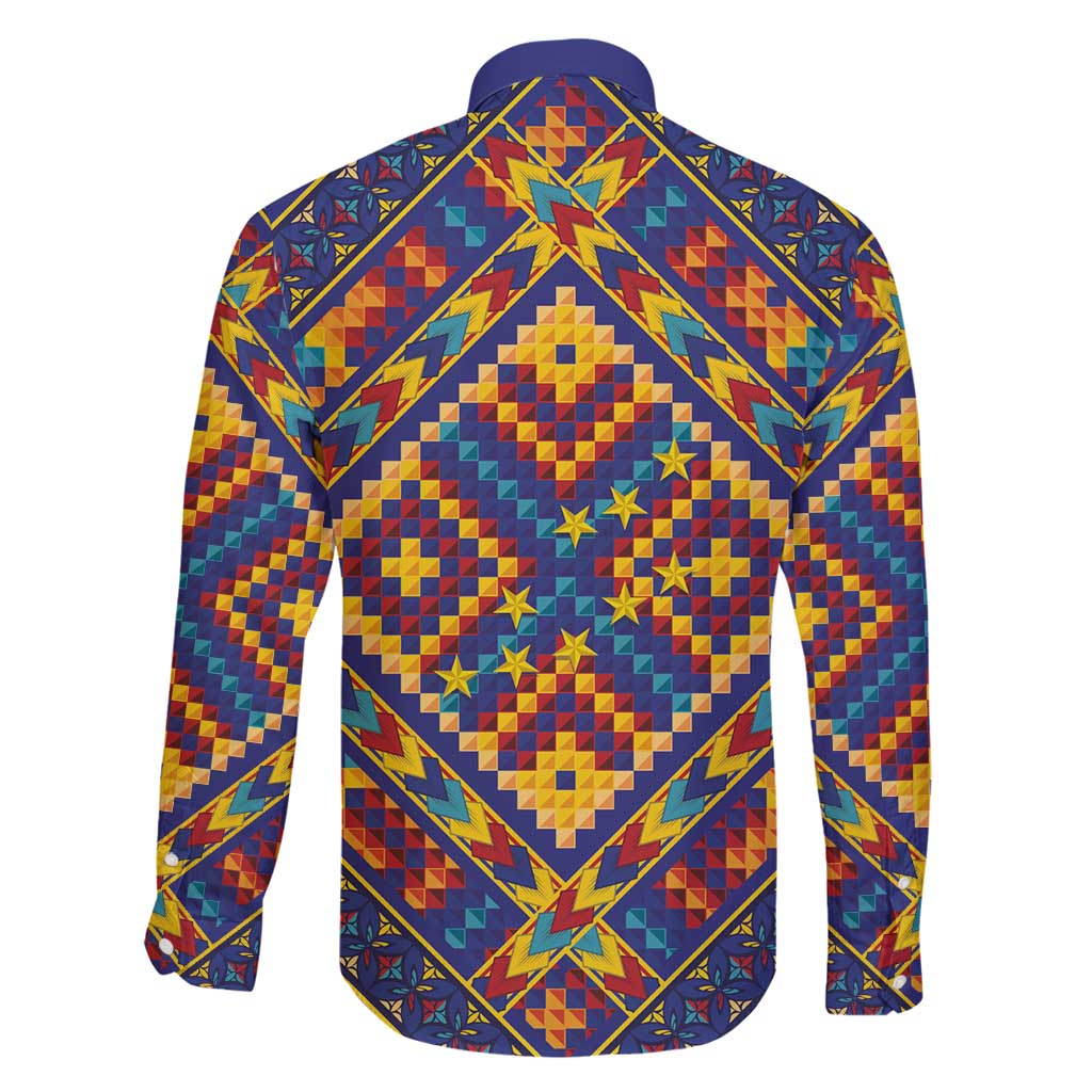 Kolose-Tuvalu Crochet Family Matching Tank Maxi Dress and Hawaiian Shirt with Polynesian and Pacific Tattoos - Polynesian Pride