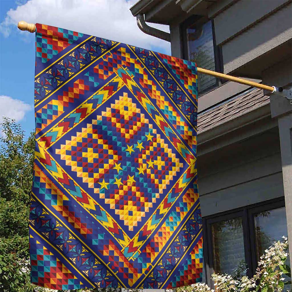 Kolose-Tuvalu Crochet Garden Flag with Polynesian and Pacific Tattoos - Polynesian Pride