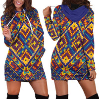 Kolose-Tuvalu Crochet Hoodie Dress with Polynesian and Pacific Tattoos - Polynesian Pride