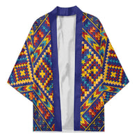 Kolose-Tuvalu Crochet Kimono with Polynesian and Pacific Tattoos LT03 Unisex Navy - Polynesian Pride