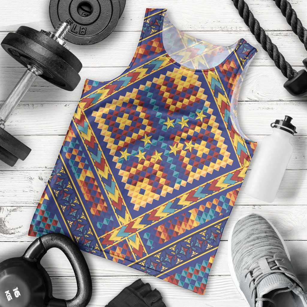 Kolose-Tuvalu Crochet Men Tank Top with Polynesian and Pacific Tattoos - Polynesian Pride