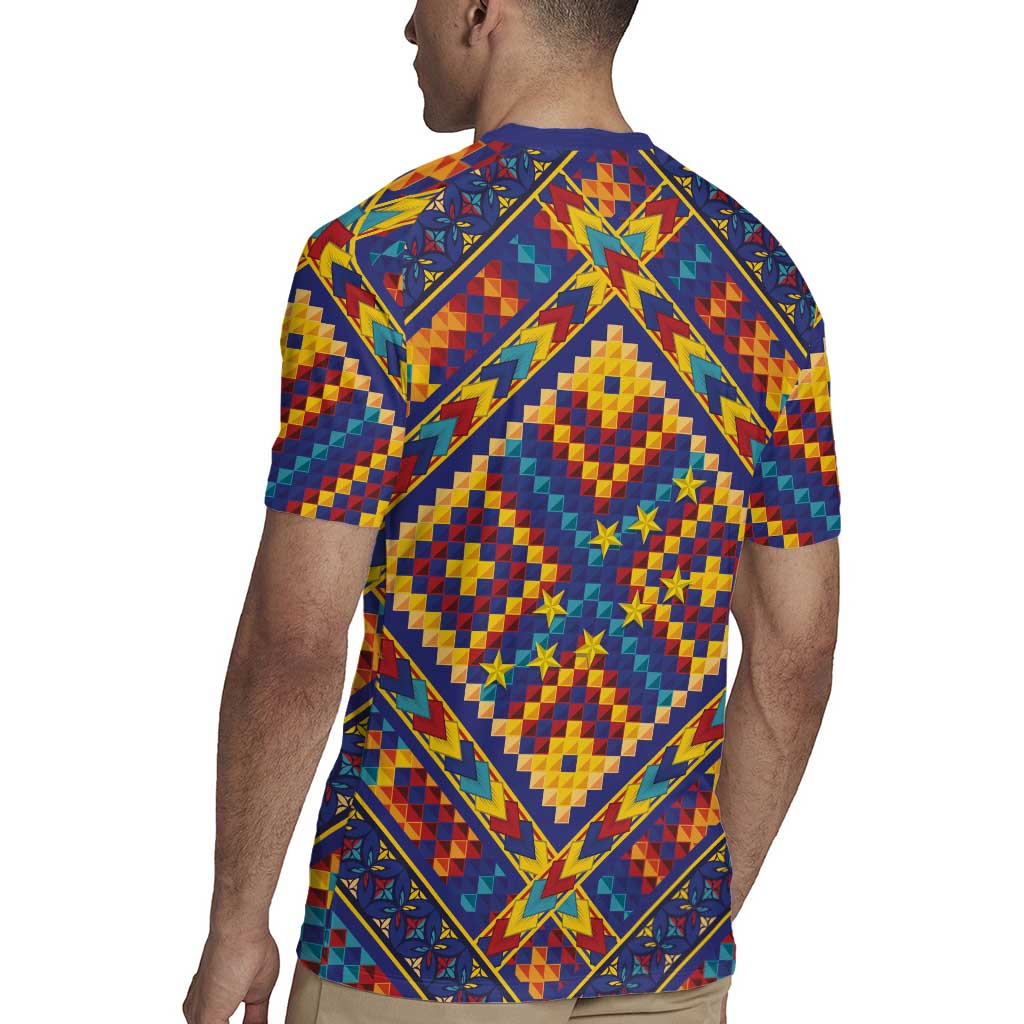 Kolose-Tuvalu Crochet Rugby Jersey with Polynesian and Pacific Tattoos - Polynesian Pride
