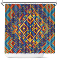 Kolose-Tuvalu Crochet Shower Curtain with Polynesian and Pacific Tattoos - Polynesian Pride