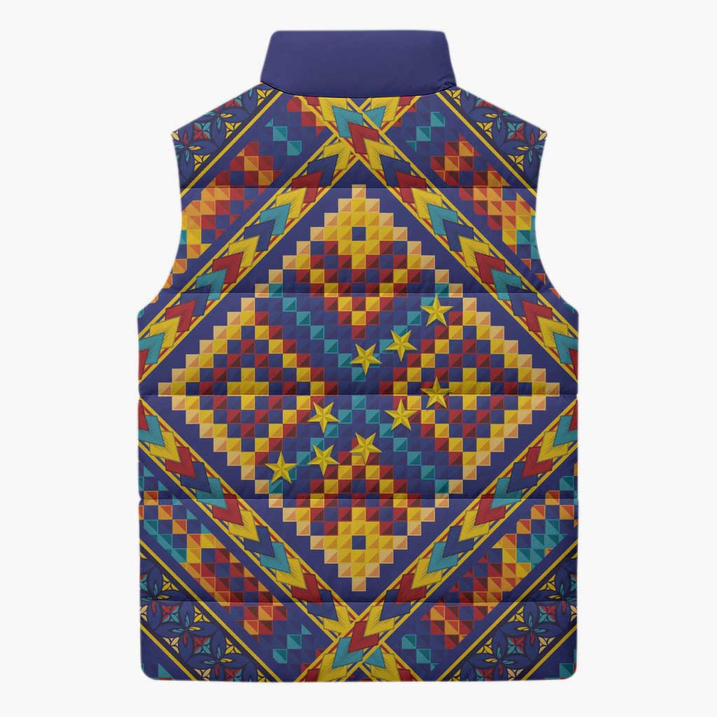 Kolose-Tuvalu Crochet Sleeveless Puffer Jacket with Polynesian and Pacific Tattoos - Polynesian Pride