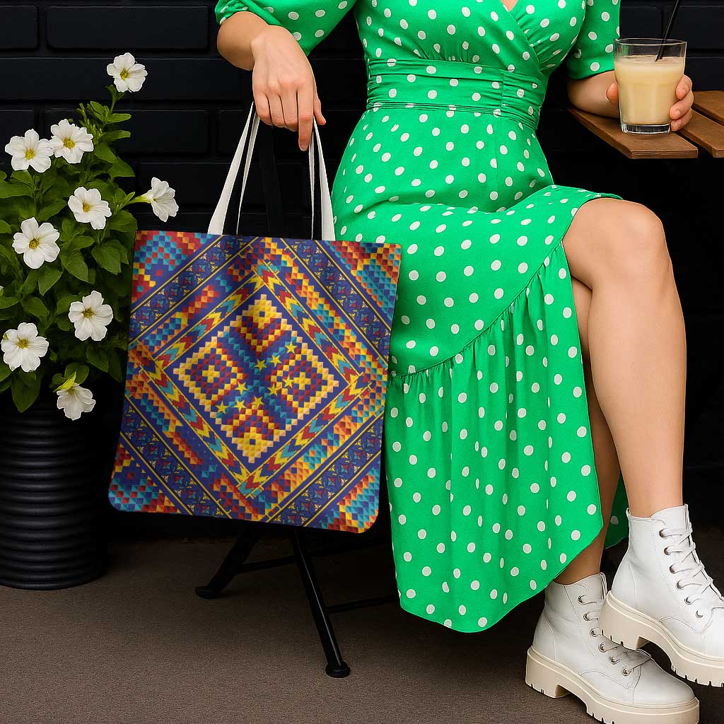 Kolose-Tuvalu Crochet Tote Bag with Polynesian and Pacific Tattoos - Polynesian Pride