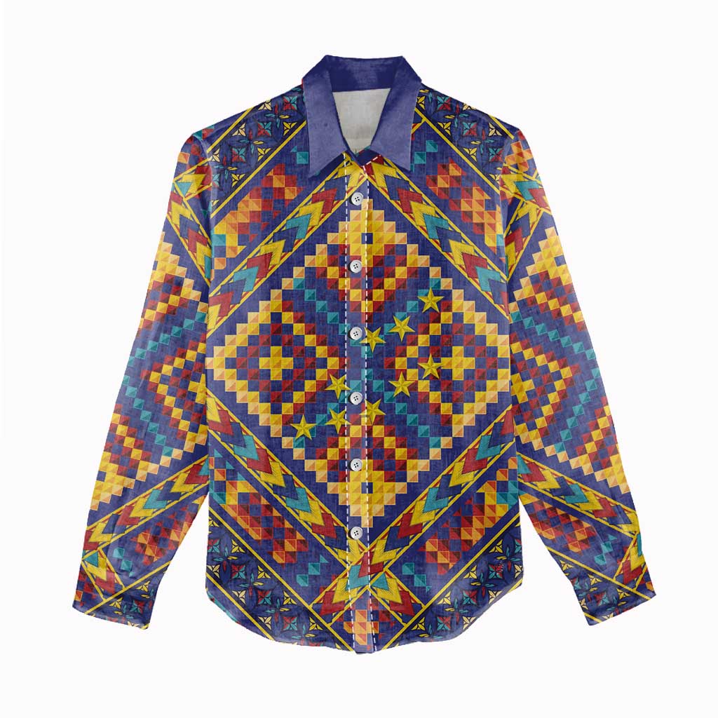 Kolose-Tuvalu Crochet Women Casual Shirt with Polynesian and Pacific Tattoos - Polynesian Pride