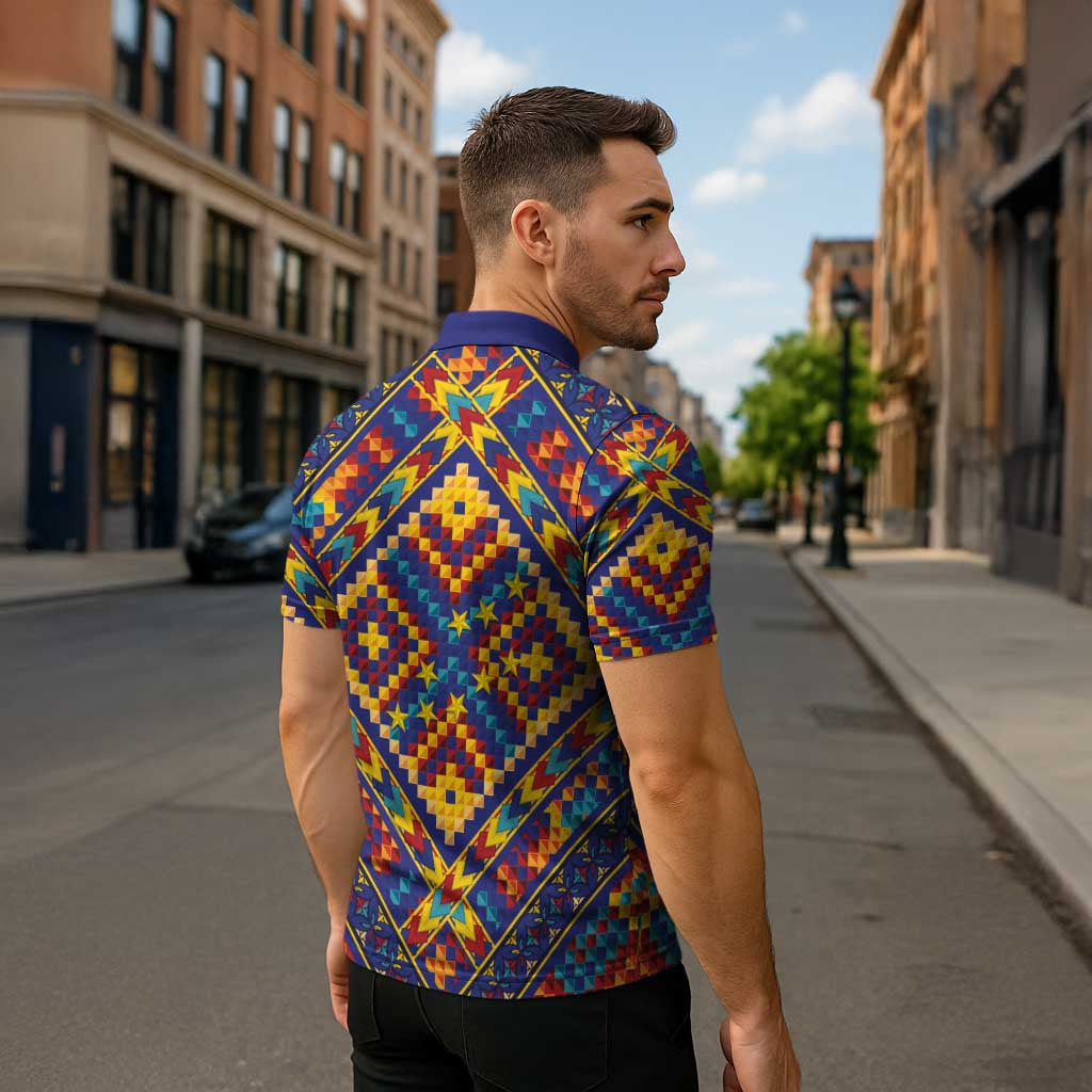 Kolose-Tuvalu Crochet Zipper Polo Shirt with Polynesian and Pacific Tattoos - Polynesian Pride