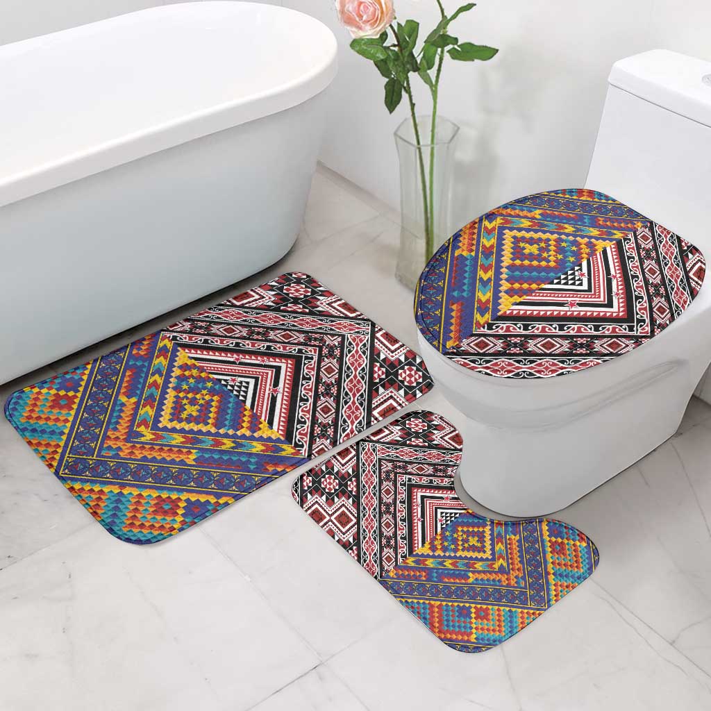 Tuvaluan and New Zealand Culture Bathroom Set The Art of Kolose and Taniko - Polynesian Pride