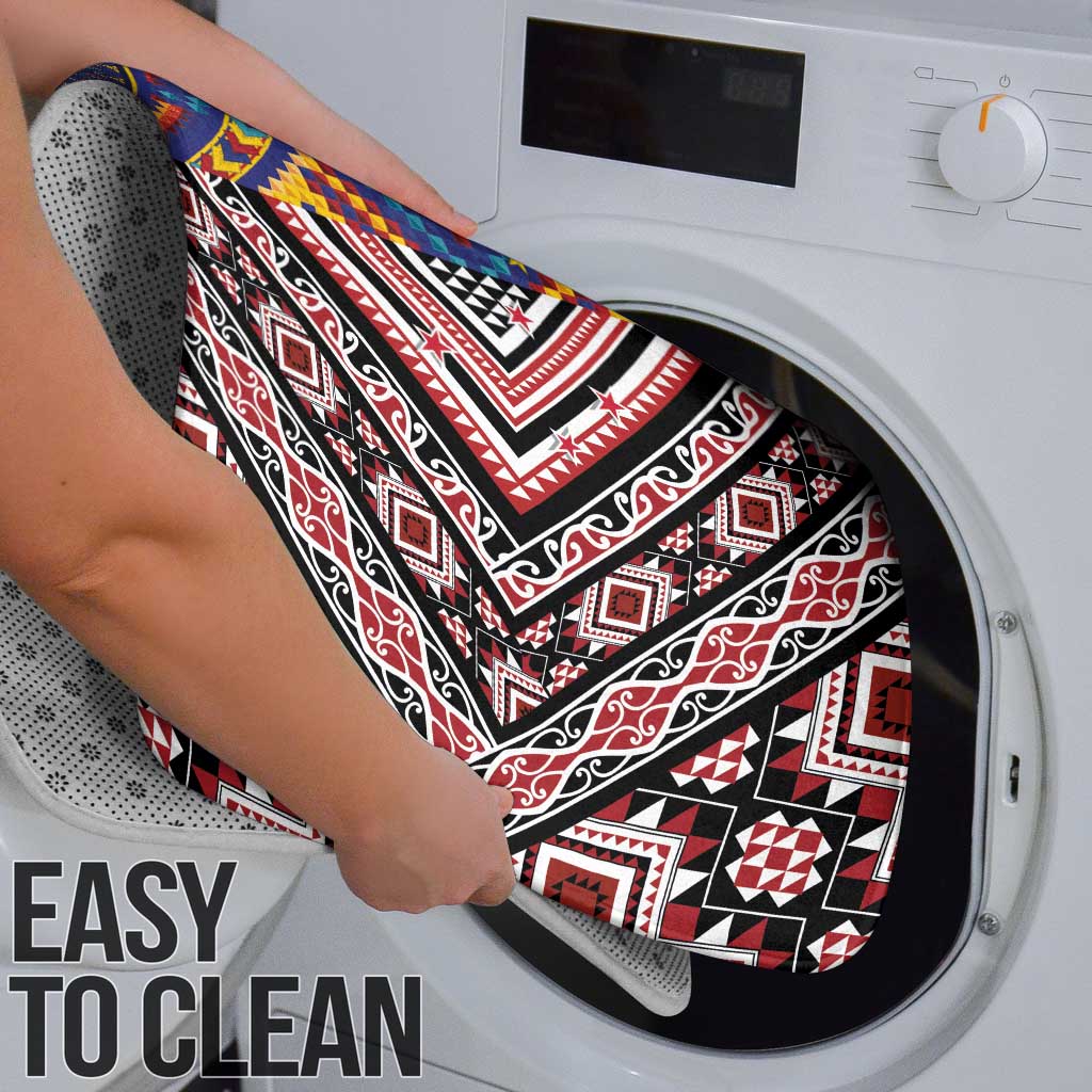 Tuvaluan and New Zealand Culture Bathroom Set The Art of Kolose and Taniko - Polynesian Pride