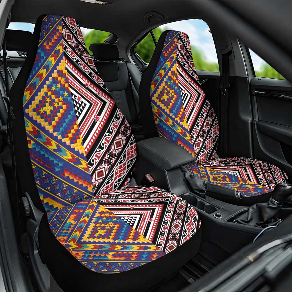 Tuvaluan and New Zealand Culture Car Seat Cover The Art of Kolose and Taniko - Polynesian Pride