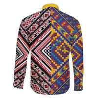 Tuvaluan and New Zealand Culture Family Matching Long Sleeve Bodycon Dress and Hawaiian Shirt The Art of Kolose and Taniko - Polynesian Pride