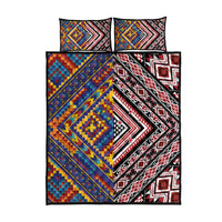 Tuvaluan and New Zealand Culture Quilt Bed Set The Art of Kolose and Taniko - Polynesian Pride