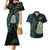 New Zealand Couples Matching Mermaid Dress and Hawaiian Shirt Silver Fern and Hei Tiki with Papua Shell Maori Tribal LT03 Black - Polynesian Pride