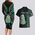 Custom New Zealand Couples Matching Long Sleeve Bodycon Dress and Hawaiian Shirt Silver Fern and Hei Tiki with Papua Shell Maori Tribal LT03 - Polynesian Pride