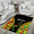 Personalised Vanuatu Running Area Rug Footprint and Hibiscus Polynesian Style