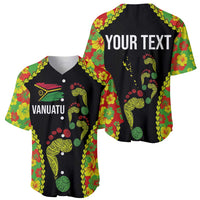 Personalised Vanuatu Running Baseball Jersey Footprint and Hibiscus Polynesian Style LT03 - Polynesian Pride