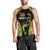 Personalised Vanuatu Running Men Tank Top Footprint and Hibiscus Polynesian Style