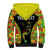 Personalised Vanuatu Running Sherpa Hoodie Footprint and Hibiscus Polynesian Style