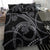 Hawaiian Kakau Art and Hisbiscus Tattoo Bedding Set Tribal Pattern-Silver Style - Polynesian Pride