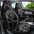 Hawaiian Kakau Art and Hisbiscus Tattoo Car Seat Cover Tribal Pattern-Silver Style - Polynesian Pride