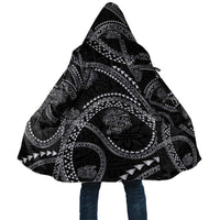 Hawaiian Kakau Art and Hisbiscus Tattoo Cloak Tribal Pattern-Silver Style - Polynesian Pride