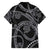 Hawaiian Kakau Art and Hisbiscus Tattoo Family Matching Short Sleeve Bodycon Dress and Hawaiian Shirt Tribal Pattern-Silver Style - Polynesian Pride