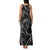 Hawaiian Kakau Art and Hisbiscus Tattoo Family Matching Tank Maxi Dress and Hawaiian Shirt Tribal Pattern-Silver Style - Polynesian Pride
