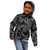 Hawaiian Kakau Art and Hisbiscus Tattoo Kid Hoodie Tribal Pattern-Silver Style - Polynesian Pride