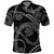 Hawaiian Kakau Art and Hisbiscus Tattoo Polo Shirt Tribal Pattern-Silver Style - Polynesian Pride