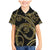 Hawaiian Kakau Art and Hisbiscus Tattoo Family Matching Mermaid Dress and Hawaiian Shirt Tribal Pattern-Gold Style - Polynesian Pride